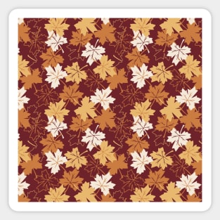 Golden Brown Autumn Quotes and Pattern Black Ver Sticker